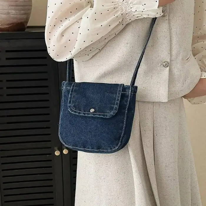 Sac à bandoulière en jean pour femme