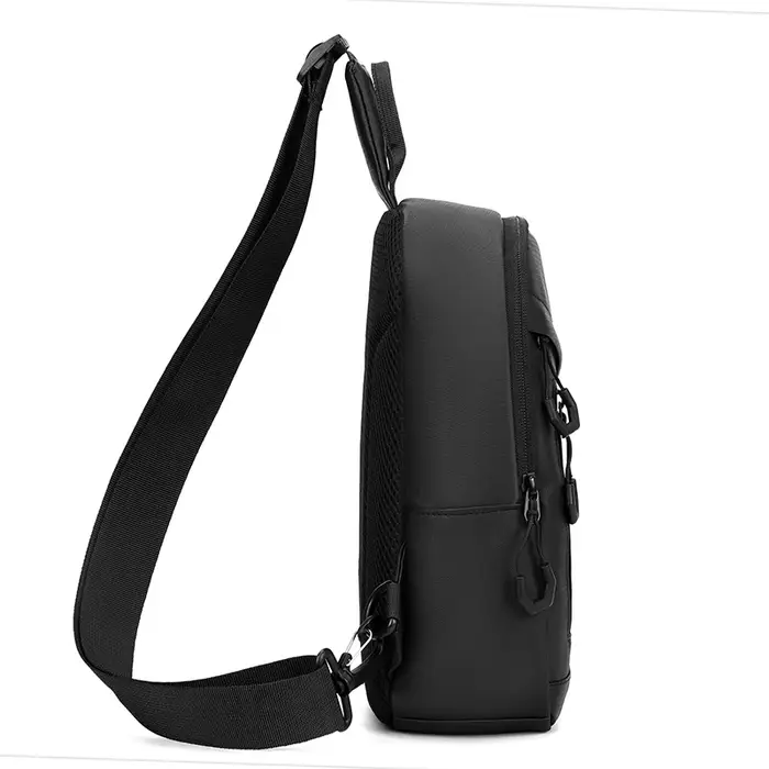 Sac à bandoulière élégant pour hommes – Pochette de taille compacte avec plusieurs compartiments (convient au téléphone
