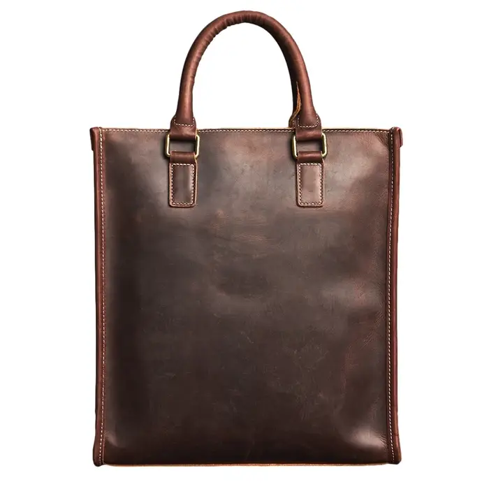 Vinatge-Sac à Main en Cuir group pour Homme, Fourre-Tout de Grande Capacité, à la Mode, Étui pour Bo