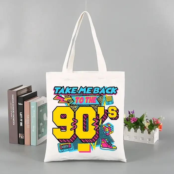 Sac fourre-tout en toile imprimée Ulzzang