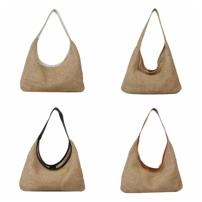 Sac en paille tressé uni mignon