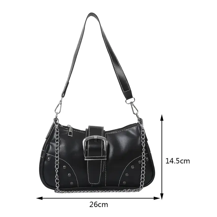 Sac à main demi-lune vintage en cuir PU pour femmes et filles, petit sac initié, sac à main hobo, sa