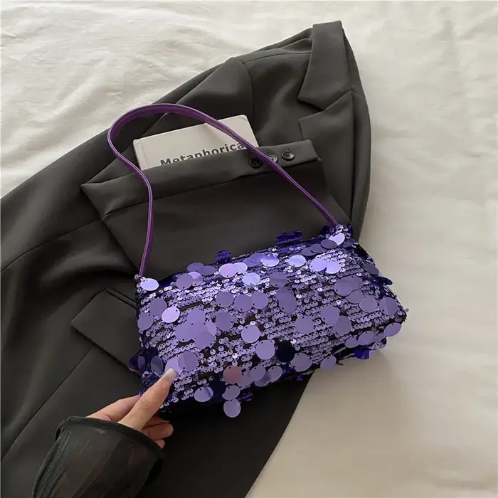 Sacs à bandoulière à paillettes pour femmes, sac à bandoulière léger et Portable pour dames, sac à m