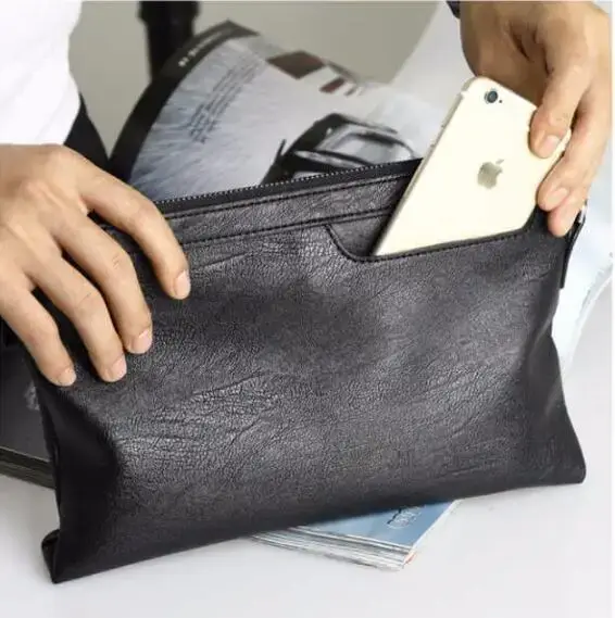 Pochette en PU pour hommes