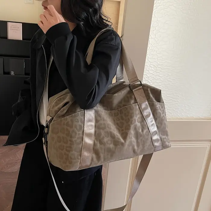 Sac de sport imprimé léopard
