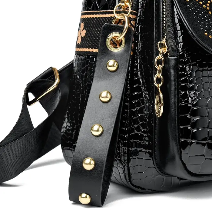 Sac à dos de luxe en cuir ciré à l'huile pour femmes