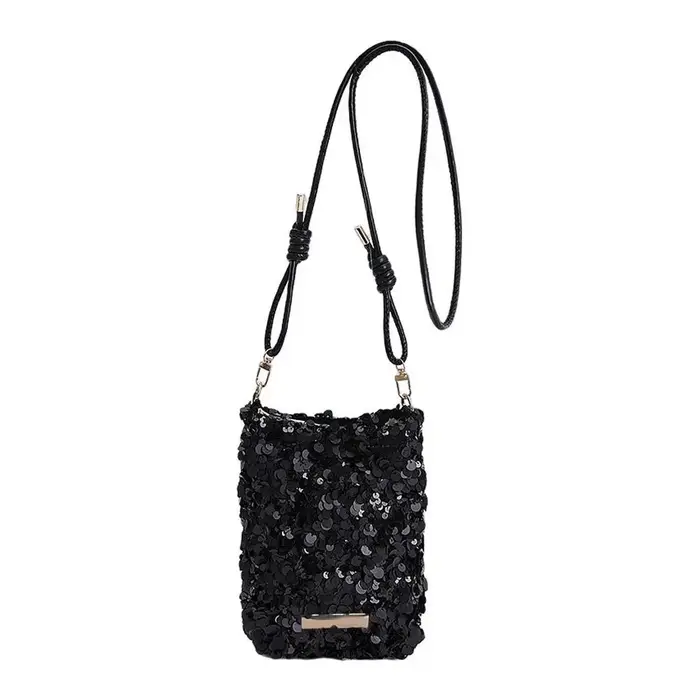 Sac bandoulière de luxe à sequins pour femme 2026 – Pochette d'épaule tendance à texture scintillante – Sac à main élégant pour soirée