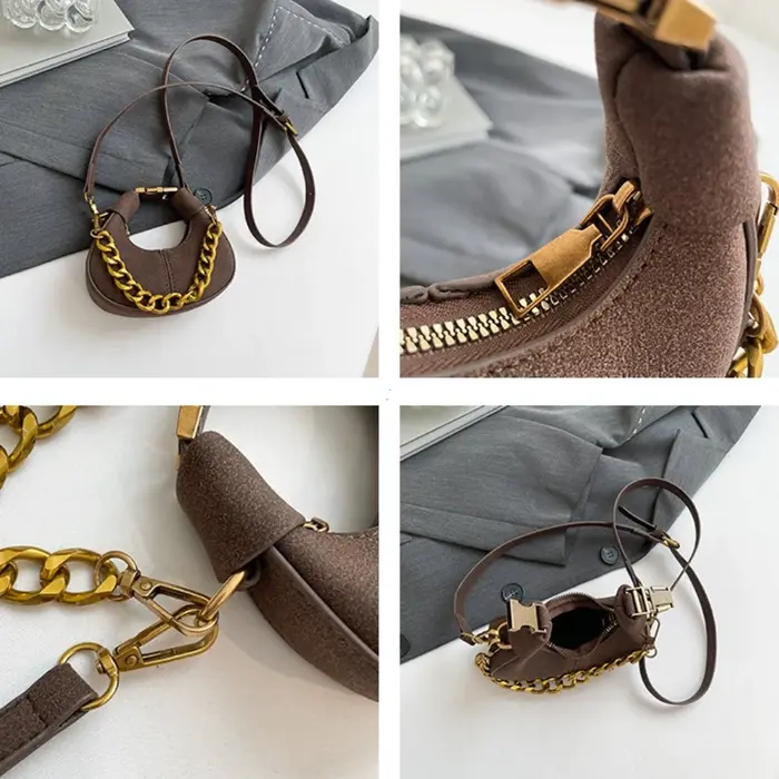 Mini sac à bandoulière en cuir PU pour femmes