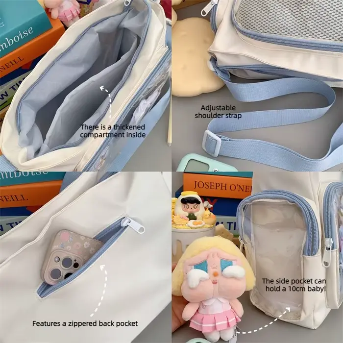 Sac bandoulière transparent tendance pour filles