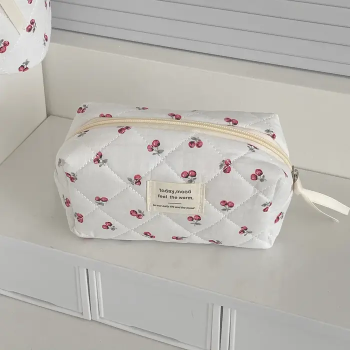 Sac à cosmétiques motif ours rose Beige pour femmes