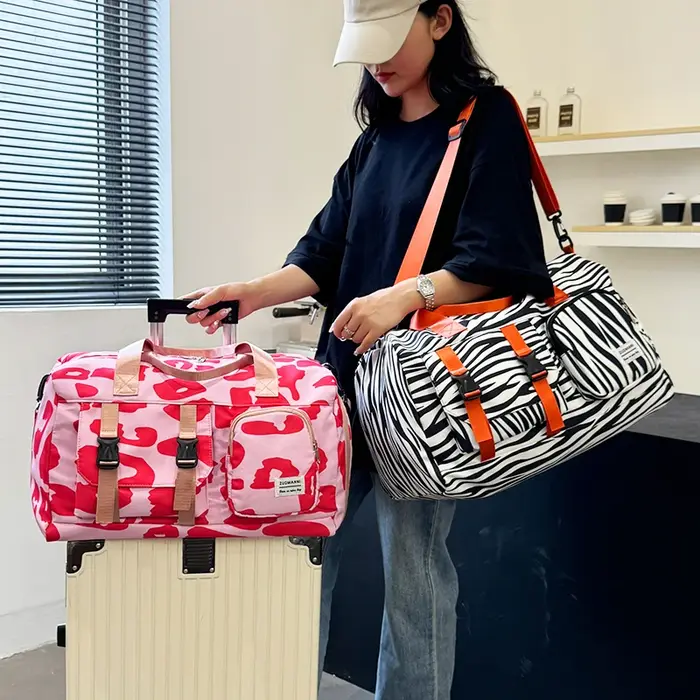 Sac de sport tendance à imprimé léopard