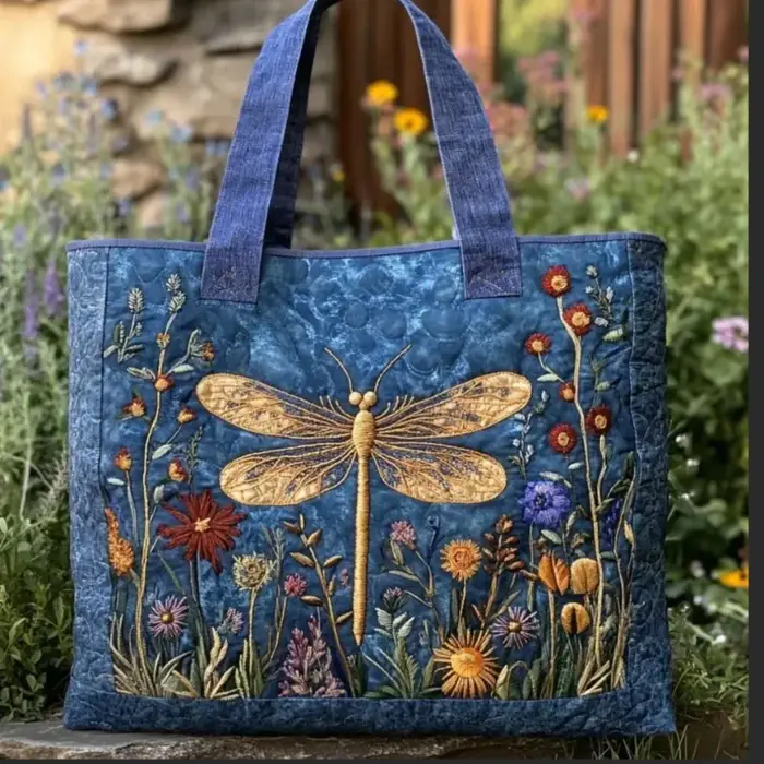 Sac fourre-tout matelassé vintage pour femme, sac à main de voyage léger en coton, motifs réalistes