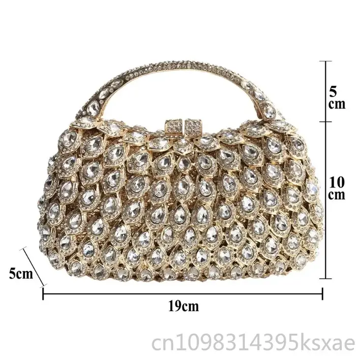 Pochette de soirée pour femme avec cristaux
