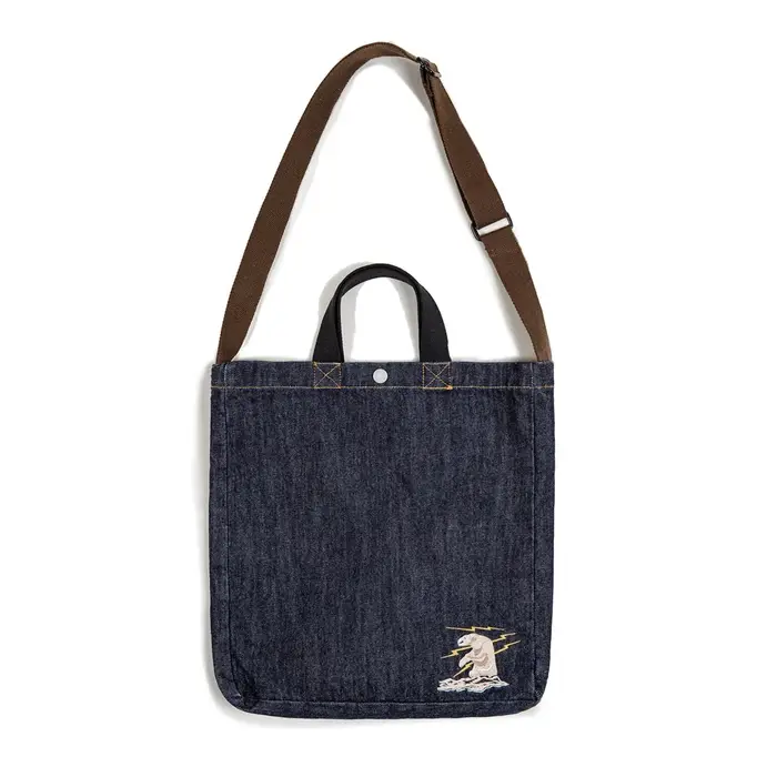 Maden Retro 14oz Sac à bandoulière en denim avec broderie