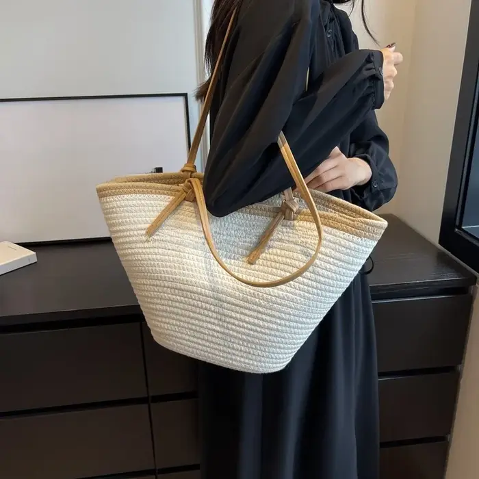 Nouveau panier de voyage tissage sac de paille femmes bandoulière plage mode sac
