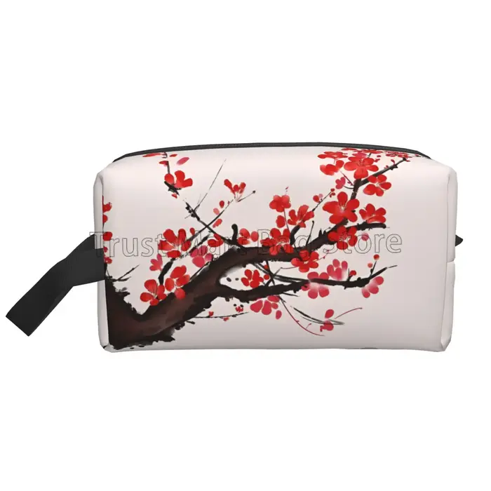Sacs à cosmétiques japonais Sakura imprimés fleurs de cerisier pour femmes