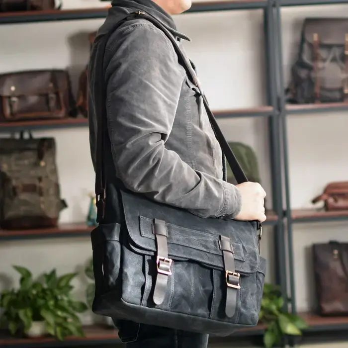 Sac Latéral de Moto Vintage en Toile Batik, Sacoche d'Extérieur pour Vélo