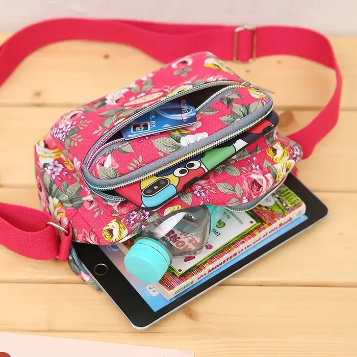 Mini sac bandoulière en toile pour femme