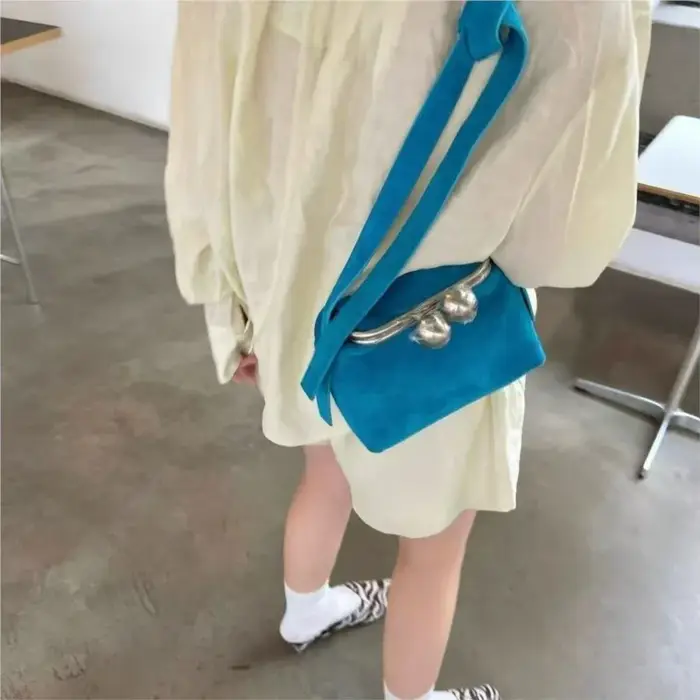 JIAERDI coréen rétro bleu ciel sac à bandoulière femmes petite capacité Mini sacs