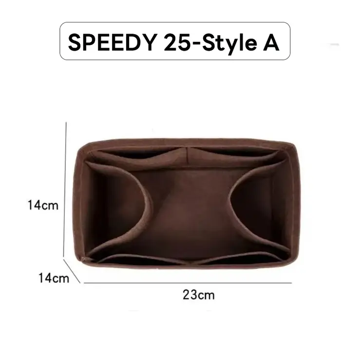 Organisateur d'insertion de sac à main en feutre détachable pour sac à main de luxe Speedy 25 30 35 