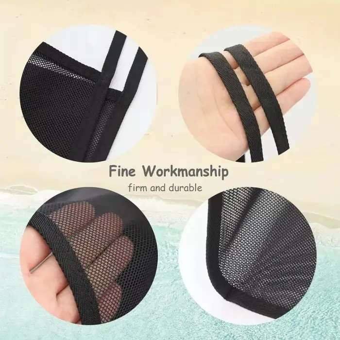 Sac fourre-tout en filet pliable pour la plage et la natation
