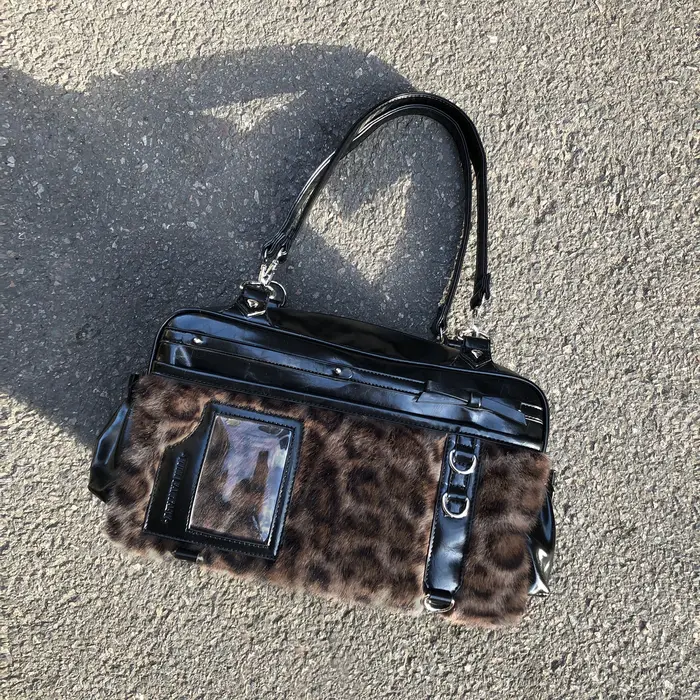 Original imprimé léopard épissé Sac Femme doux Cool sacs pour Femme épaule sous les bras Sac fermetu