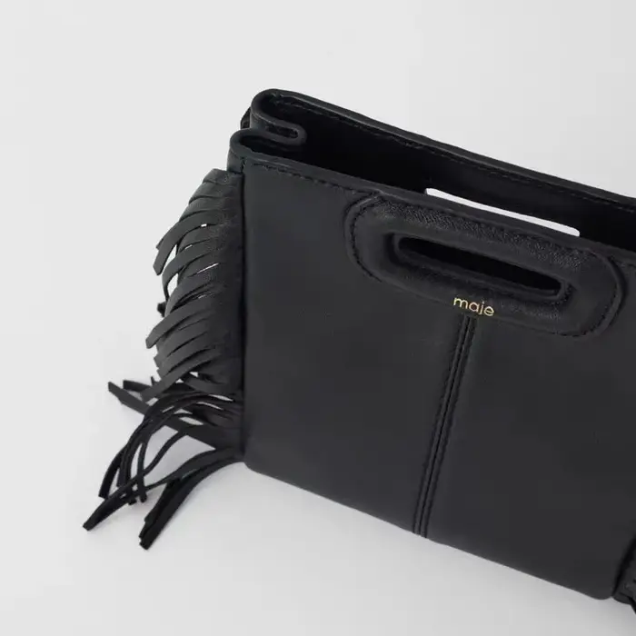 Sac à franges noir classique pour femme