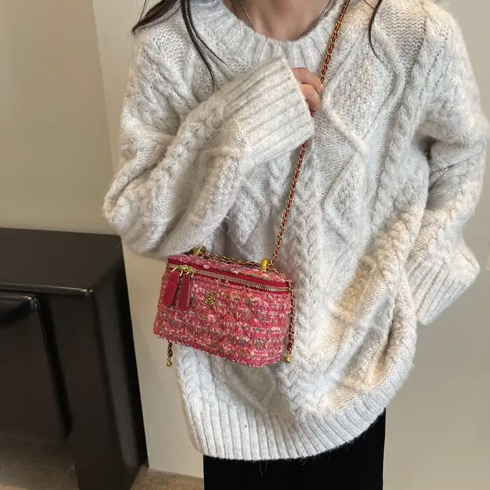 Mini sac seau à chaîne pour femme