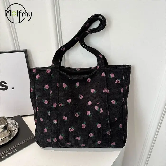 Sac à main en velours côtelé pour femmes