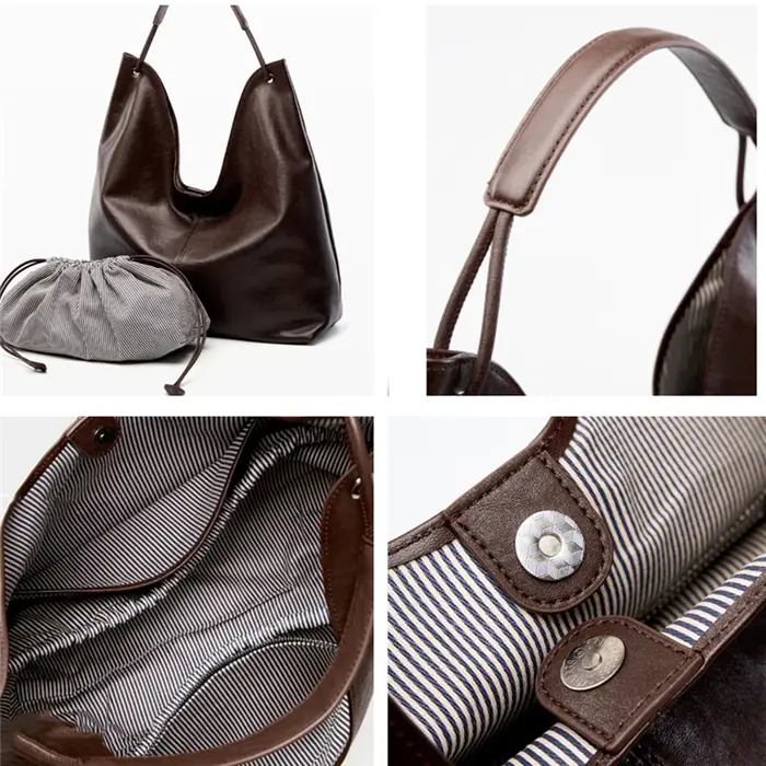 BURMINSA – sacs à main de luxe en cuir véritable pour femmes