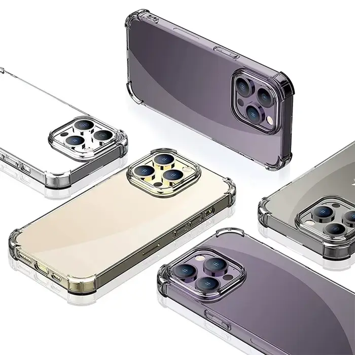 Étui transparent en Silicone antichoc Air-Bag pour iPhone 17 16 15 Plus 11 12 13 14 Pro Max Mini X Xs XR 7 8
