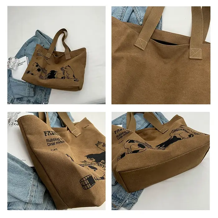 Sac fourre-tout en toile pour femmes