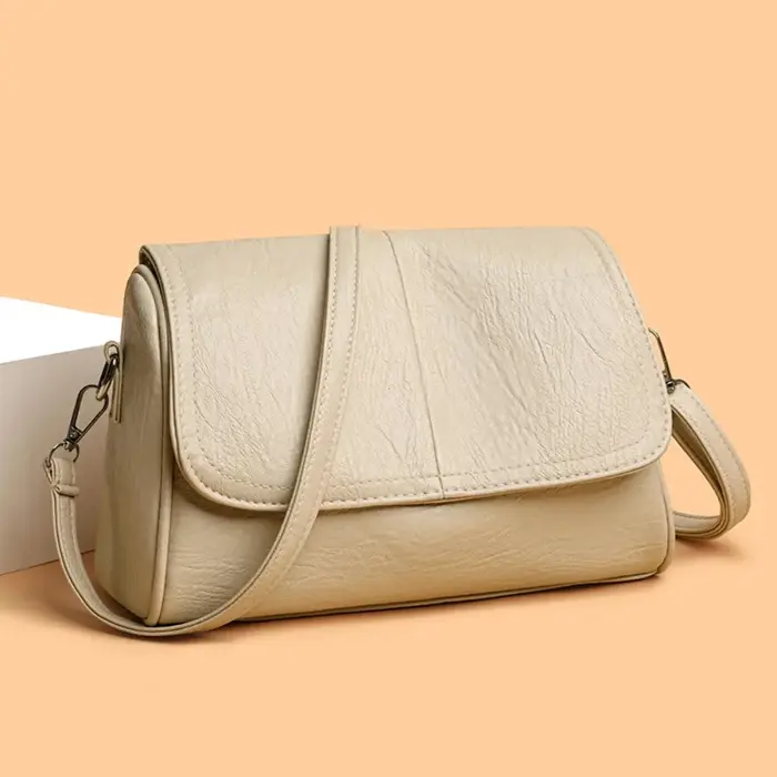 Sac à bandoulière rétro en cuir ciré à l'huile