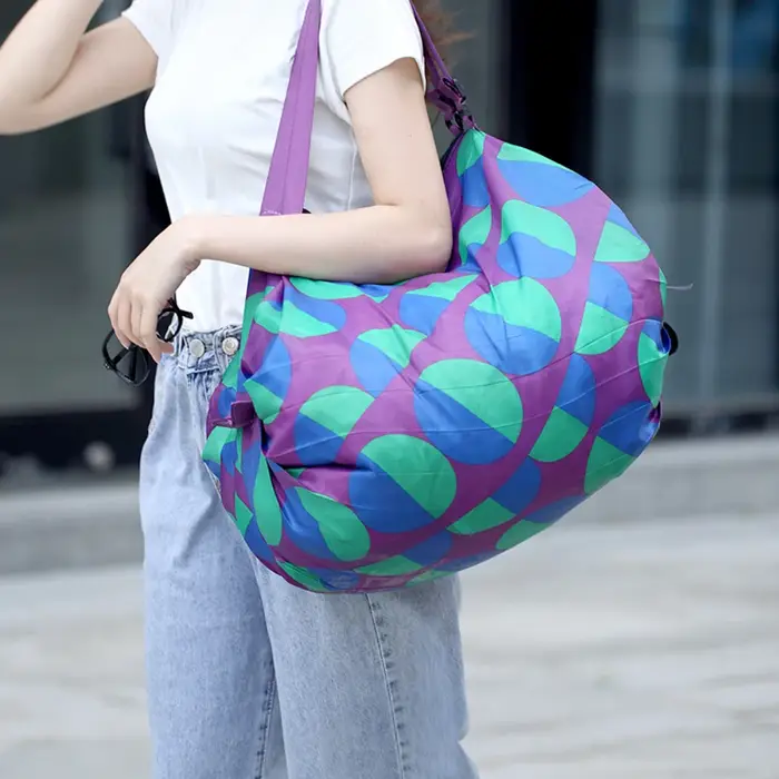 Sac de courses pliant de grande capacité et sac à roulettes à ressort portatif pour les achats de supermarché en accordéon japonais