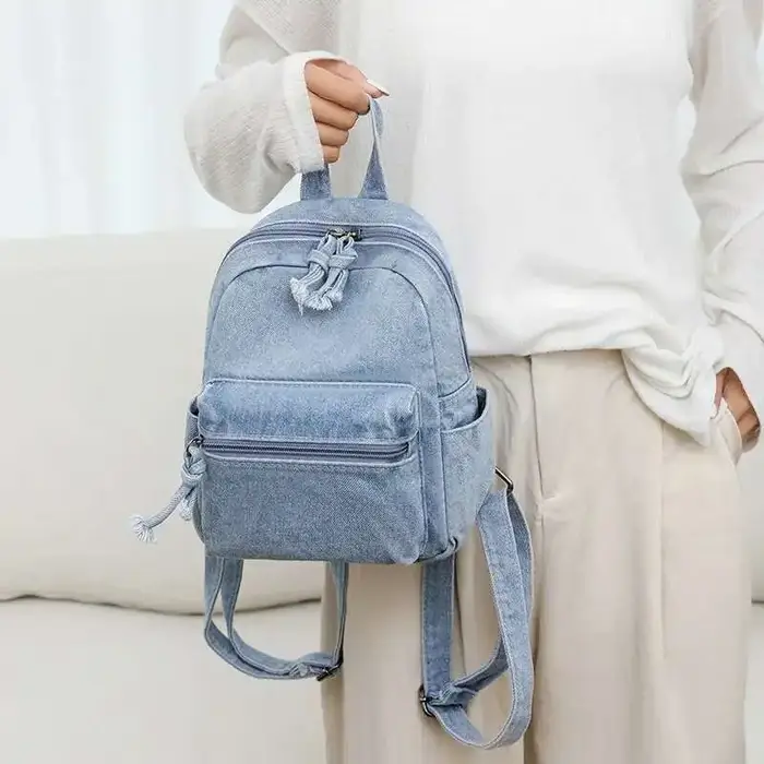 Sac à dos en denim personnalisé pour femme