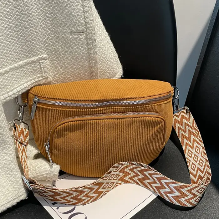 Sacs de ceinture en velours côtelé pour femmes