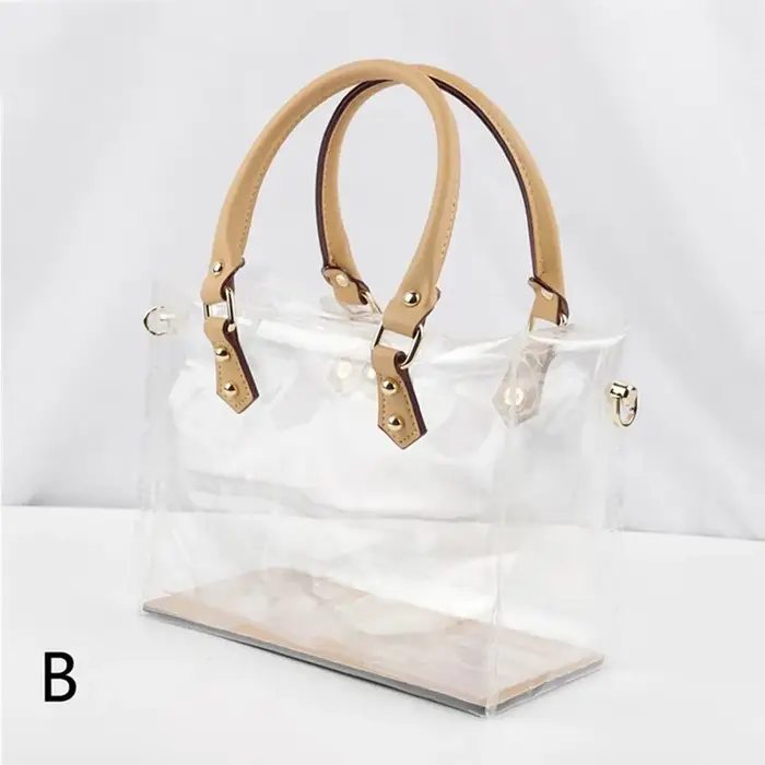 Sac fourre-tout transparent pour femme, sac à main en PVC fait main bricolage, kit exécutif, sac cad