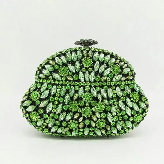 Pochette en cristal saphir bleu clair pour femme