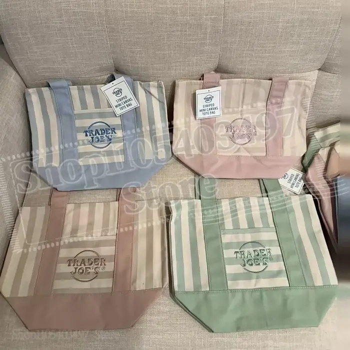 Mini sac fourre-tout Trader Joe's en toile