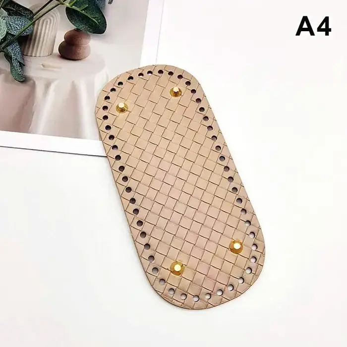 Base de sac en cuir PU 22x10cm pour sacs tricotés DIY