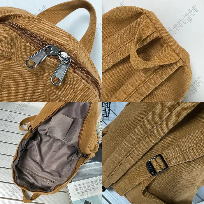 Sac à Dos d'École en Tissu Vintage pour Femme et Fille