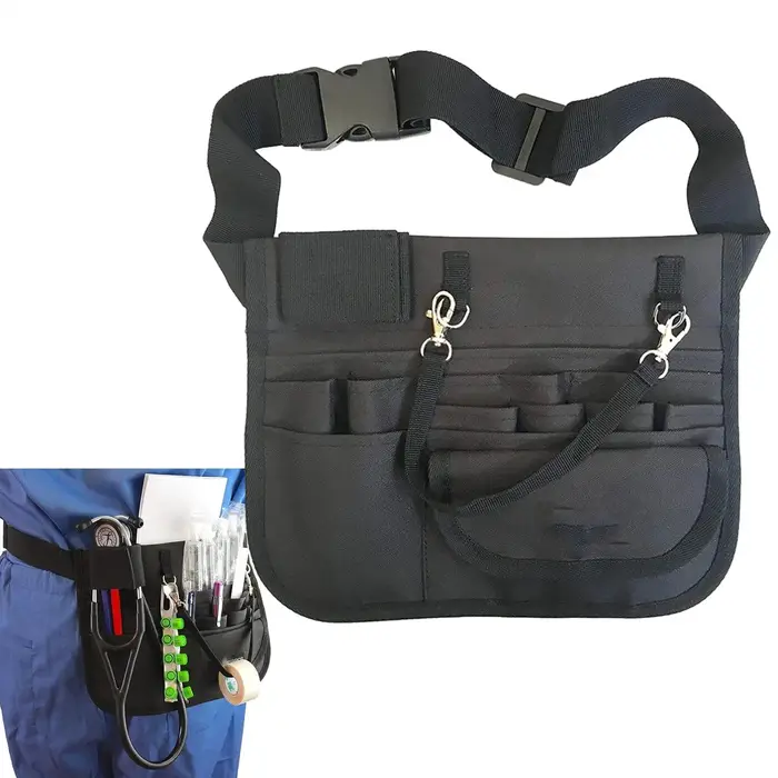 Sac banane infirmier multi-poches avec sangle ajustable – Organisateur de ceinture portable pour infirmières