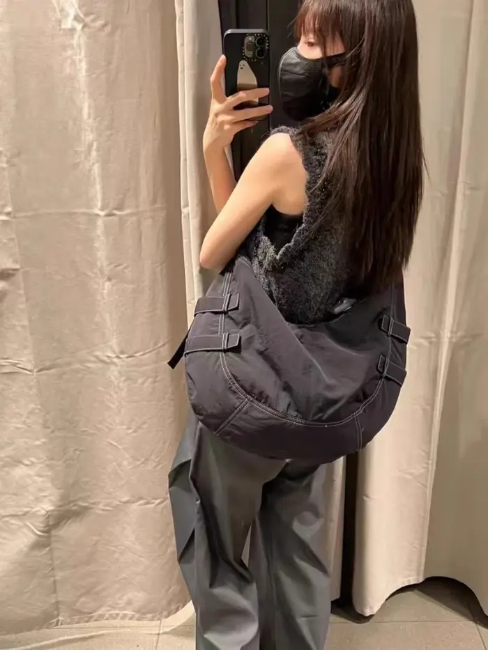 Sac à bandoulière en jean denim pour femme