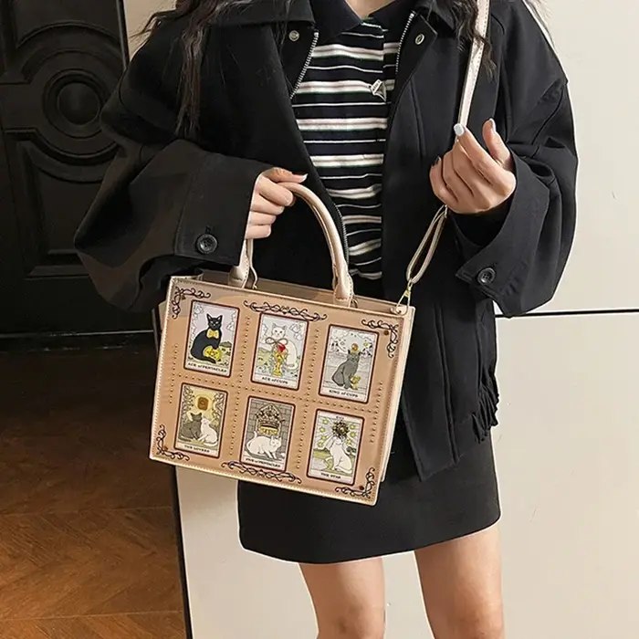 Nouveau Sac à Main Tote Cat Elf Élégant et Polyvalent pour Femme
