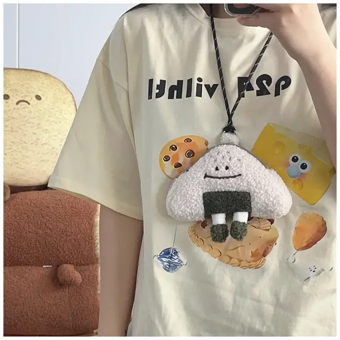 Sac japonais Kawaii 2023 nouvelles femmes dessin animé boule de riz en peluche sacs à bandoulière