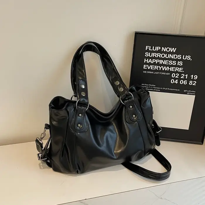 Sac à bandoulière rétro spacieux pour femme