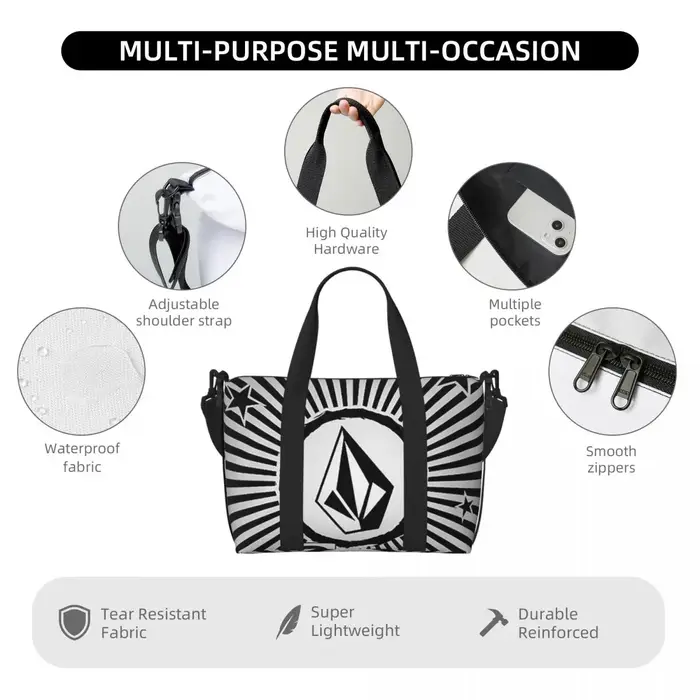 Sac de voyage de plage avec Logo V-Volcom personnalisé