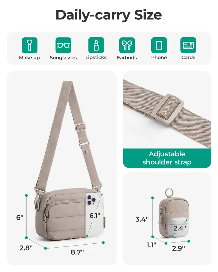 BAGSMART Petits sacs bandoulière pour femmes