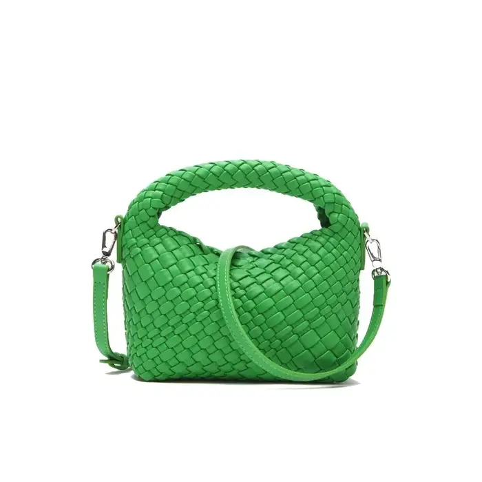 Sac seau tissé à la main de haute qualité, sac bandoulière, sac à main pour femme, sac à déjeuner po