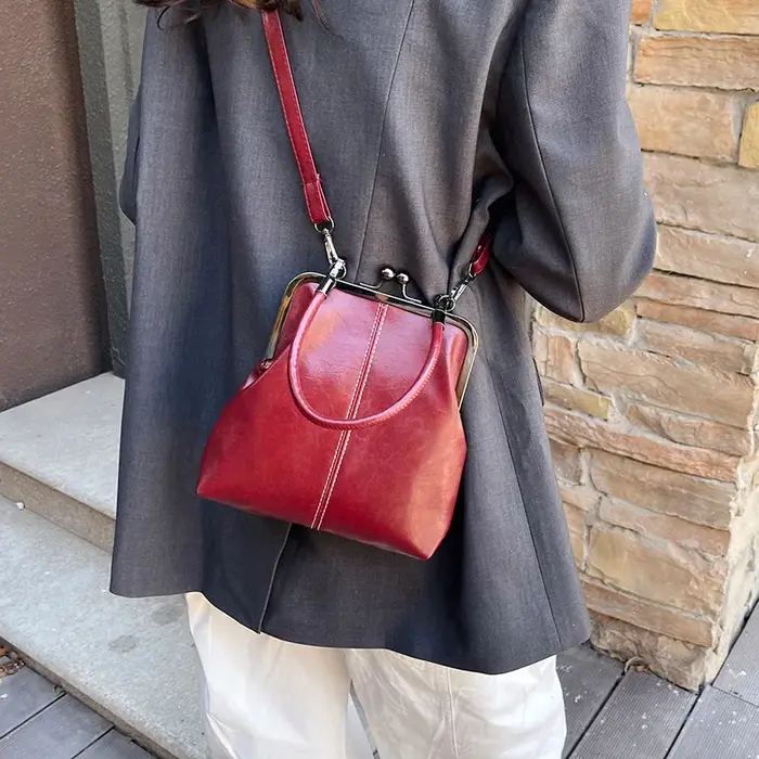 Sac à main marron de Style Vintage pour femmes